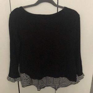 3for$30| Topshop gingham trim cotton sweater US4